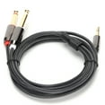 thumbnail image 2 of Línea de audio JK‑366 Cable de conectores chapados en oro de 3,5 mm a doble macho de 6,35 mm a macho, 2 of 8