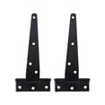 thumbnail image 1 of 2PCS 6 Inches T Shape Rustproof Iron Light Duty Shed Hinge Gate Strap Hinge Door Gates Hinges (Black), 1 of 8