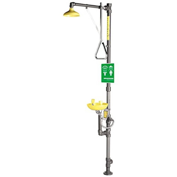 Speakman SE-690-PVC Traditional Series Combination Emergency Shower and Eye/Face Wash, PVC