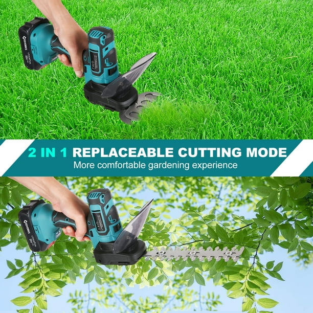 Cordless Grass Shears Handheld Grass Trimmer 2 in 1 Electric