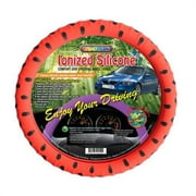 Cameleon Cover 136 Red with Black Polka Dot New Silicone Red Black Polka Dot Steering Wheel Cover