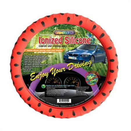 Cameleon Cover 136 Red with Black Polka Dot New Silicone Red Black Polka Dot Steering Wheel Cover