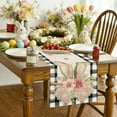 thumbnail image 3 of Easter Linen Table Runner & Placemat Set - Heat-Resistant Tablecloth for Kitchen/Party Tables, Durable Linen Decor for Easter Brunch & Gatherings, Elegant Spring Holiday Table Accent, 71*13in, B, 3 of 7