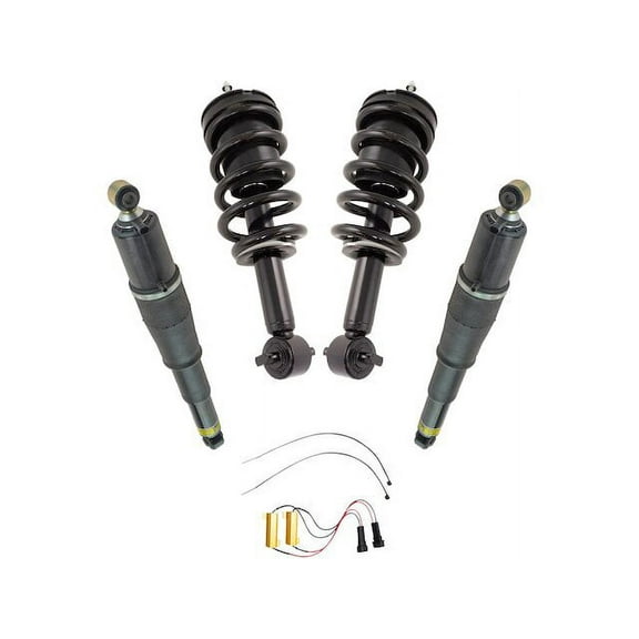 Front and Rear Shock Strut and Coil Spring Kit 5 Piece - Compatible with 2007 - 2014 Cadillac Escalade 2008 2009 2010 2011 2012 2013