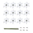 thumbnail image 6 of CRAZY NIGHT 12 Pack White Xmas Glitter Poinsettia 5.1 inch Artificial Flowers Christmas Tree Decorations Clearance Ornaments, 6 of 7