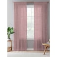 thumbnail image 5 of Sheer Curtains 108 Inches Long, Vintage Nude Pink Semi Sheer Curtains Light Filtering Window Treatment, Farmhouse Retro Solid Color Linen Texture Privacy Voile Drapes for Living Room 52x108 Inch, 5 of 7