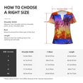 thumbnail image 5 of Naloa Palm Trees at Sunset Print T-Shirts Short Sleeve V Neck Tees for Women Fashion Tops Trendy Lightweight Soft Casual Summer Outfits Clothes, 5 of 5