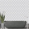thumbnail image 7 of Dcor WOW 41000  Peel & Stick Backsplash, (8) 12x12-inch Sheet Covers 8 Sq Ft, White Subway Back Splash Tile Grey Grout ,, 7 of 7