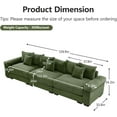 thumbnail image 2 of Lovableguy Oversized Sectional Sofa,Corduroy Upholstered 3-Seater Cloud Couch with Extra-Wide Armrests,Comfy Modular Couches for Living Room Bedroom Apartment,Green, 2 of 8