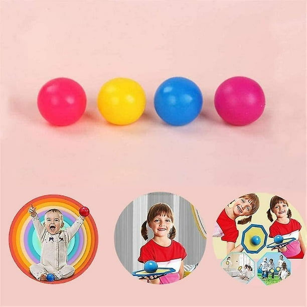 4 Uds bolas de techo-bolas de pared adhesivas fluorescentes juguete relajante de descompresión