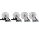 thumbnail image 1 of 4 X Heavy Duty 75mm Swivel Wheels Trolley Furniture Caster With Brakes - Load Capacity 100kg Per Wh, 1 of 5