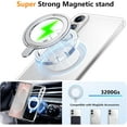 thumbnail image 2 of Designed for Samsung Galaxy S25 Edge Case, Magnetic 360° Rotatable Ring Stand [Compatible with Magsafe] Military-Grade Protection Kickstand Phone Case for Galaxy S25 Edge-Clear, 2 of 8