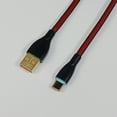 thumbnail image 2 of Cable de aviador en espiral de 1,8 m 2 en 1 tipo C a malla tejida USB para teclado mecánico, 2 of 9