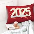 thumbnail image 4 of Salouo Happy New 2025 Year Pattern Pillow Cases,1PC Pillow Covers with Envelope Closure Decorative Pillow Case for Bed Couch,Pillows Not Included-20"x30", 4 of 6