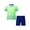 Fluorescent Green, variant on Moggemol Boys Football Set Short Sleeve Sport T-Shirt with Shorts Basketball Suit Sportwear Soccer Sky Blue XXS