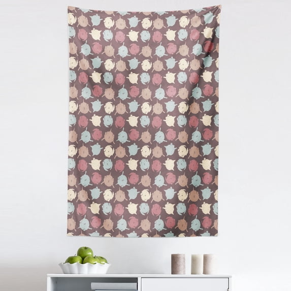 Cartoon Tapestry, Globefish Pattern in Pastel Colors Cartoon Underwater Monsters Repetition, Fabric Wall Hanging Decor for Bedroom Living Room Dorm, 5 Sizes, Multicolor, by Ambesonne