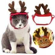 Legendog Christmas Pet Headband Plush Antlers Pet Hat Pet Costume for Dogs Cats