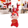 thumbnail image 2 of Precioso juguete de peluche de animal, conejito de peluche de Año Nuevo, lindo juguete de peluche de animal, muñeco de conejito de Año Nuevo, máxima confiabilidad, 2 of 14
