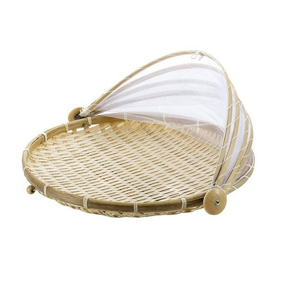 Giyblacko Food Storage Containers Yarn Basket With Net Basket Drying Basket Food Hand Woven Food Storage