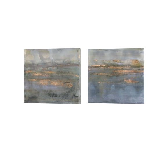 Copper Emulsion by Victoria Borges Canvas Art Set of 2 14 inch X 14 inch Each