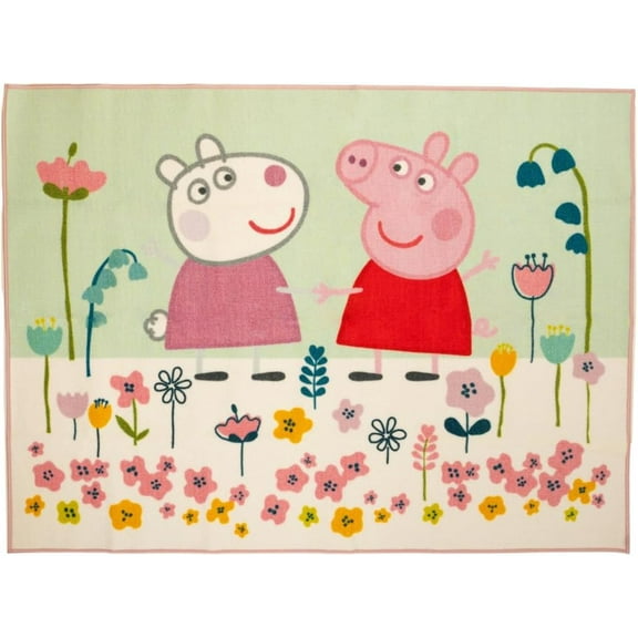 Peppa Pig  Suzie Kids Area Rug Room Decor 52" x 69" Non Skid Play Mat