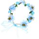 thumbnail image 1 of Blue Plastic Floral Crown Headband for Women Adjustable and Elegant Design for Wedding Party Photo Prop Fits Most Heads, 1 of 5