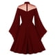 thumbnail image 4 of Hallow Women Casual Dress Half High Collar Neck Soild Vestido de mujer de manga larga Fridja  nbo507, 4 of 6