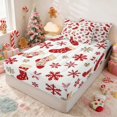 thumbnail image 3 of Manfei Stocking Holiday Full Comforter Set with Fitted Sheet and 2 Pillowcases, Olive Cream, 3 of 7