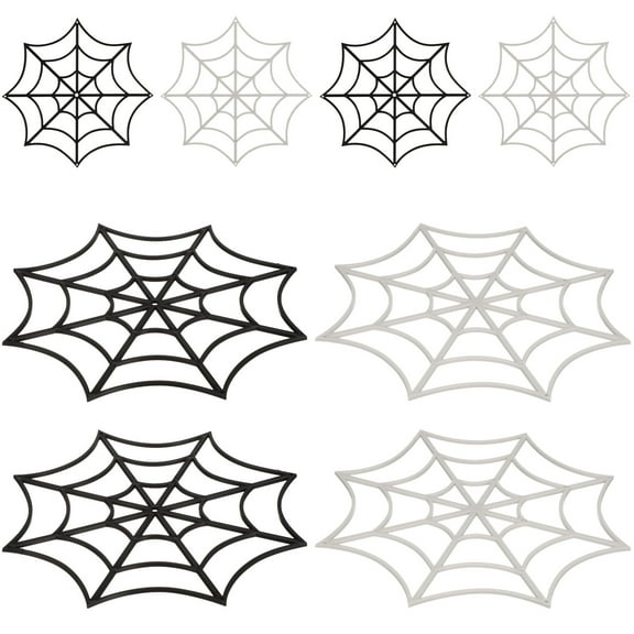 Pawsdot Spider Web Decor White Cutouts Assorted Color 12pcs