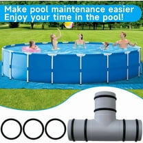 Pool Hose Connector, 1.25 Inch T Joint Pool Hose Connector T Joint Pool Hose Adapter for Pool Filter Pump Inflatable Swimming Pool Pumps, Gray