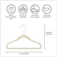 thumbnail image 4 of 3 Sprouts Baby Velvet, Non-Slip Clothes Hangers - Pack of 30 - Beige, 4 of 5
