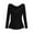 Black, variant on LWITHSZG Long Sleeve Shirts for Women Dressy Casual Draped Silk Satin Blouses Office Business Button Side Ruched Going Out Tops S-XXL