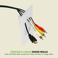 thumbnail image 5 of TOPGREENER Recessed Low Voltage Cable Wall Plate for Home Theaters, Size 1-Gang, Polycarbonate Thermoplastic, TG8881-W, White, 3 Pack, 5 of 5