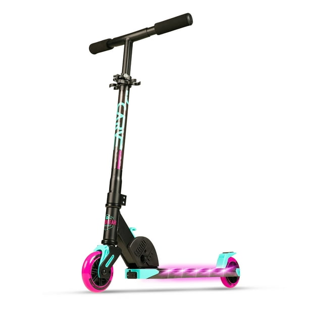 Madd Gear Flight LightUp Scooter Teal/Pink Great For Kids Ages 3+ MultiFunction LED