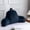 Dark Blue, variant on Reading Pillow for Bed, Adult Bed Rest Wedge Backrest Pillow with Arms, Soft Lounge Cushion for Sitting in Bed, TV Gaming Relaxing