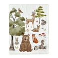 thumbnail image 3 of Sweet Jojo Designs Watercolor Woodland Forest Animals Boy Girl Gender Neutral Unisex Mini Crib Bedding Set 3 Piece, 3 of 6