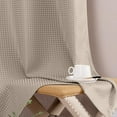 thumbnail image 6 of Curtainking Waffle Weave Textured Curtains 84 inch Farmhouse Light Filtering Drapes for Living Room Bedroom Grommet Window Curtain 2 Panels Taupe, 6 of 7