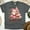 Dark Heather, variant on North Pole Reindeer Farm T-Shirt | Santa and Reindeer Graphic Tee, Ash, Size L