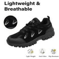 thumbnail image 2 of Mens Outdoor Hiking Shoes Lightweight Breathable Sneakers Non-slip Comfortable Low Top Work Shoes All Seasons Black 9 US, 2 of 7