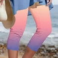 thumbnail image 2 of FAIWAD Capri Leggings for Women High Waisted Gradient Yoga Short Pants Soft Comfy Workout Cropped Pants, 2 of 5