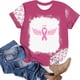 thumbnail image 3 of Blusa de manga corta con estampado de cuello redondo informal para mujer a la moda, Tops de verano Pompotops hkajfhjk457153, 3 of 5
