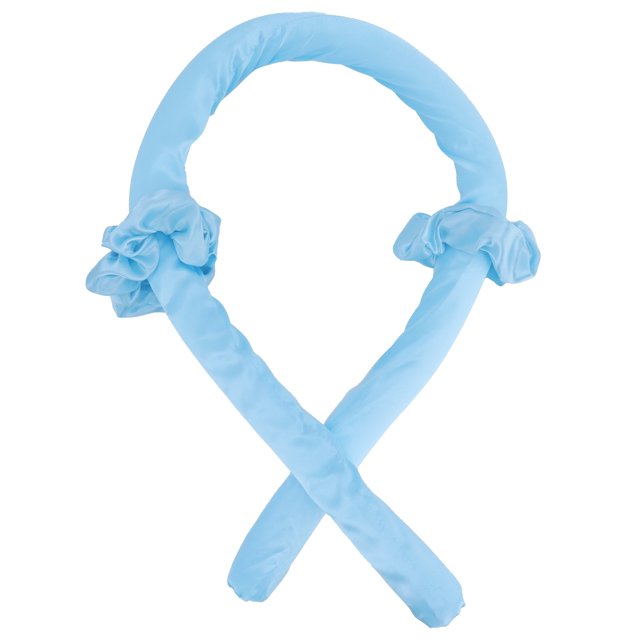 Heatless Curling Rod, 1.2x39.4in Plastic Foam Sponge Fabric Hair Curler Material For Birthday Parties For Banquets For Daily Wear Blue