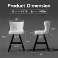 thumbnail image 3 of HomeZeer 360°Swivel Farmhouse Bar Stools Set of 4, 26" White Faux Leather with Low Back & Footrest, Metal Frame Counter Height Stools for Kitchen Island, Dining & Bar, 3 of 11