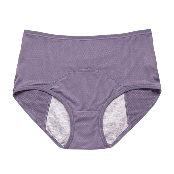 Gibobby Ropa Interior para Mujer sexy Pantalones fisiológicos 40 a 150 kg talla grande L a 8XL a antes y después la menstruación pantalones sanitarios tía cintura media a alta(Gris, XL)