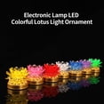 thumbnail image 3 of sunsanly Colorful Lotus Lamp Creative Shape Vibrant Color Battery-Operated Flicker Free Realistic Looking Compact Size LED Buddha Lotus Lamp Desktop Decoration Home Supplies, 3 of 8