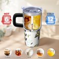 thumbnail image 6 of Butterfly 20oz Stainless Steel Tumbler with Handle and Straw – Insulated Travel Cup with Sliding Lid, 360° Full Wrap Printed Mug for Home, Outdoor & Sports Use, Spring, 6 of 6