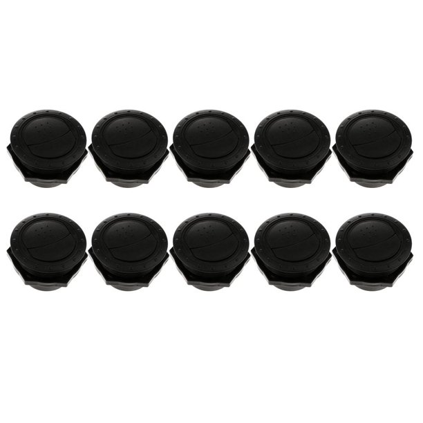 Salida de 60 Mm Cubierta de Ventilación de Aire Salida de Montaje en Pared Rejilla de ABS forma forma forma - Negro, Paquete shamjiam Ventilación de aire lateral de remolque RV ATV