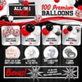 thumbnail image 3 of Kit de arco de globos SHERYL DECOR rojo, negro y blanco con globos, 3 of 8