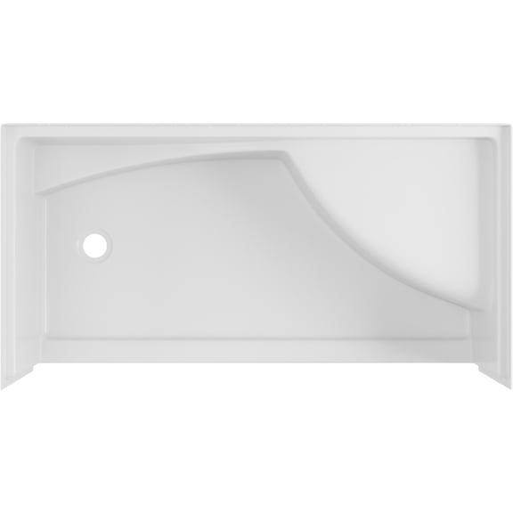 Dreamline BTPM6030PL00 Prism 60" X 30" Rectangular Shower Base - White