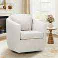 thumbnail image 2 of Swivel Accent Chair - 360° Rotation with Pillow, No-Sag Foam Cushion & Sturdy Metal Base, Fully Assembled for Living Room, Bedroom and Office, Beige, 2 of 13